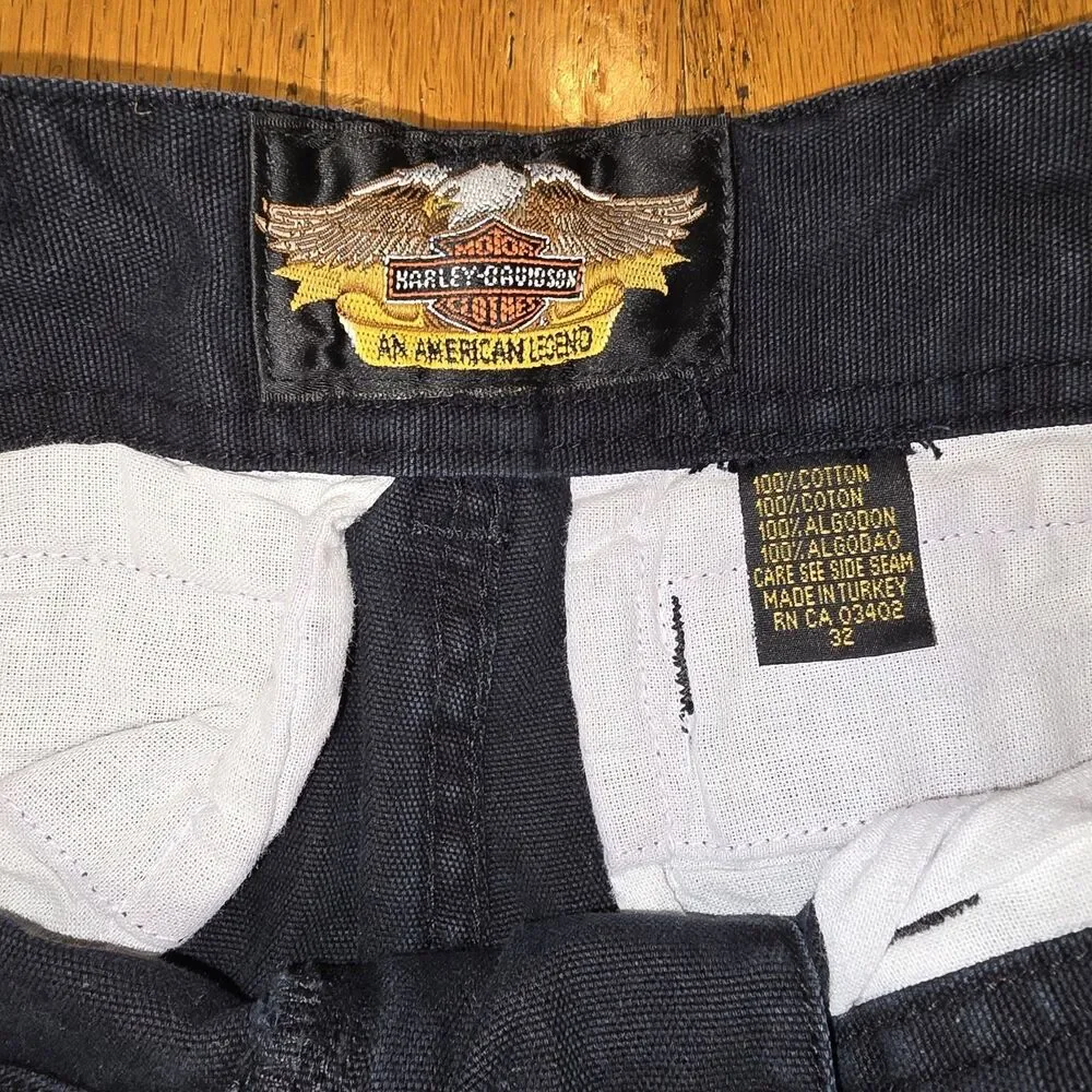 Harley Davidson Regular Straight Leg Size 32x31 Men Biker Missing Button